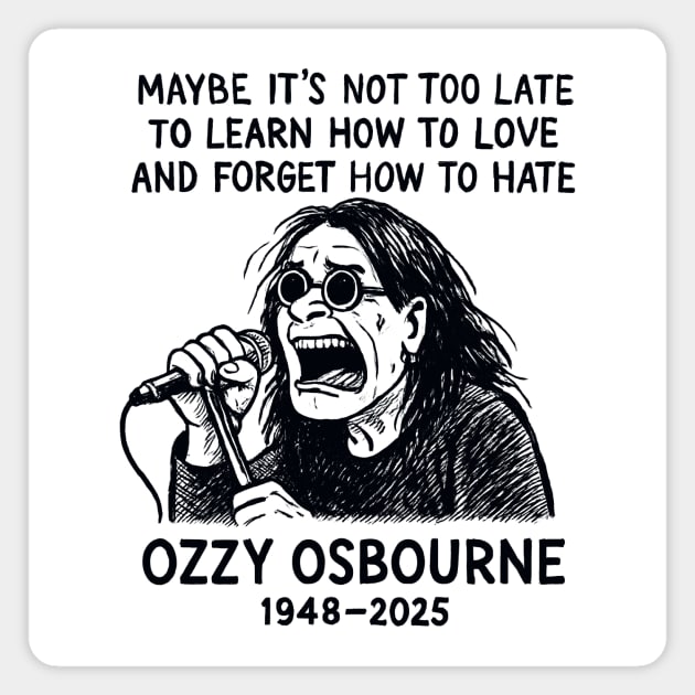 Tribute to Ozzy Osbourne Magnet by CreativeSage
